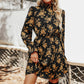 Floral Print  Mini Dress For Woman