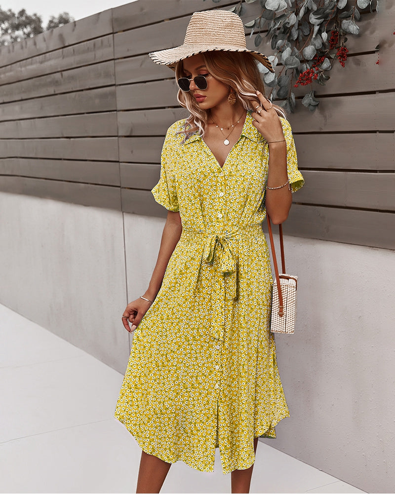 Long Sleeve Floral  Dress