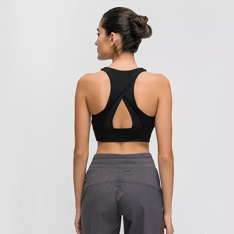 High-neck Push Up sport Bras