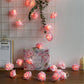 Rose Flower String Lights Artificial Flower Bouquet