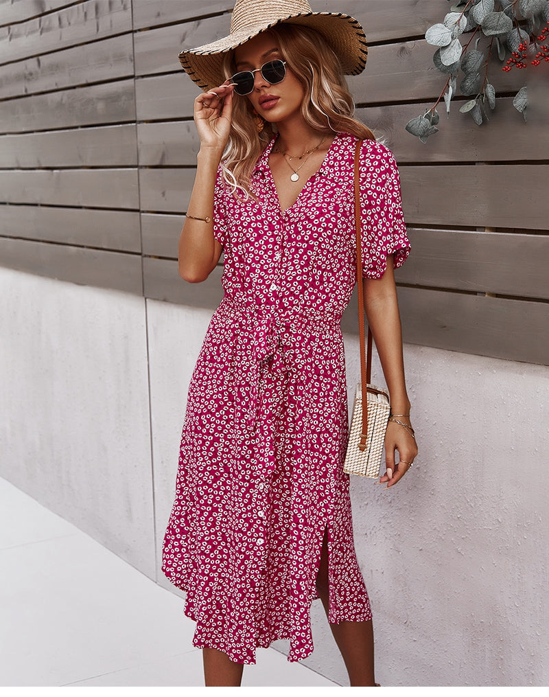 Long Sleeve Floral  Dress