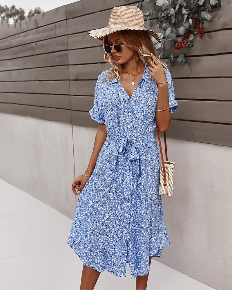 Long Sleeve Floral  Dress