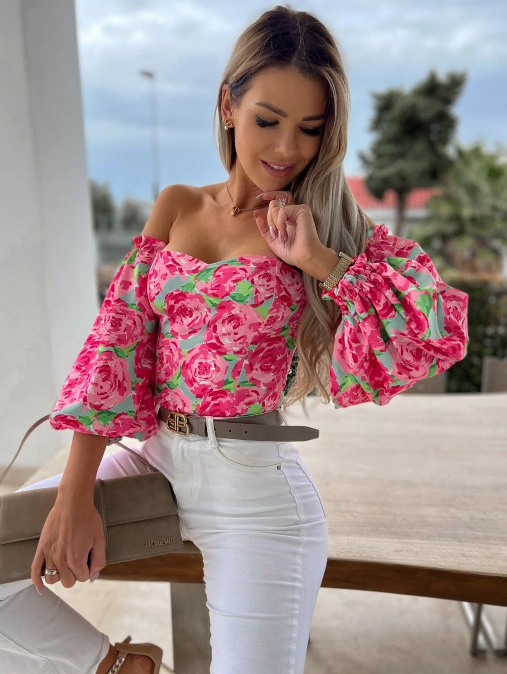 Off Shoulder Cami Floral