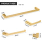 Golden Stainless Steel Towel Hooks & Bathroom Accessories Kit