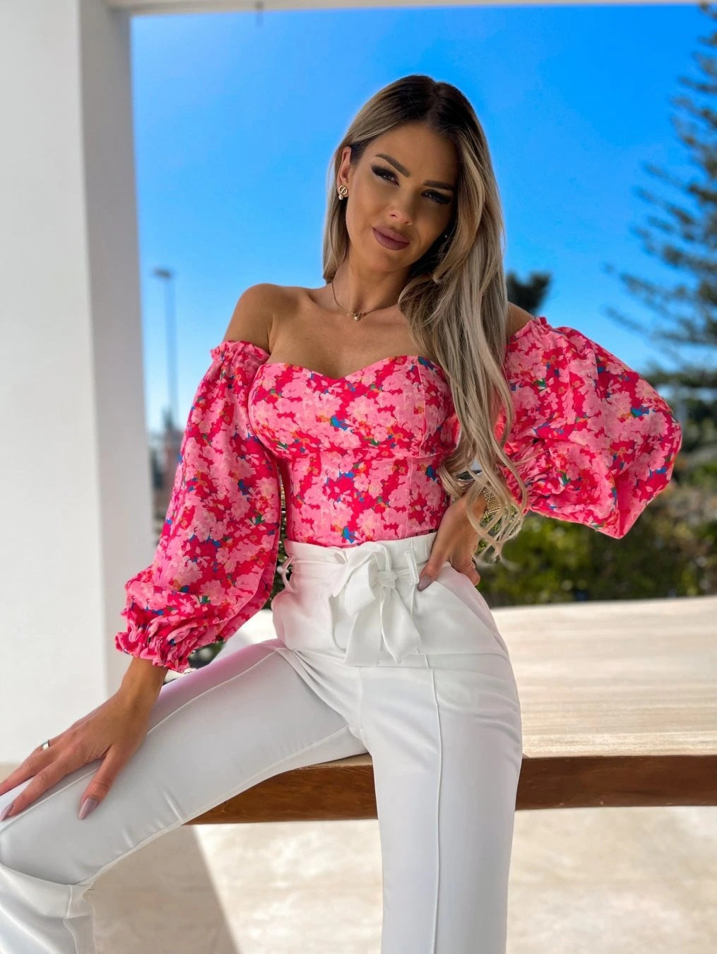 Off Shoulder Cami Floral