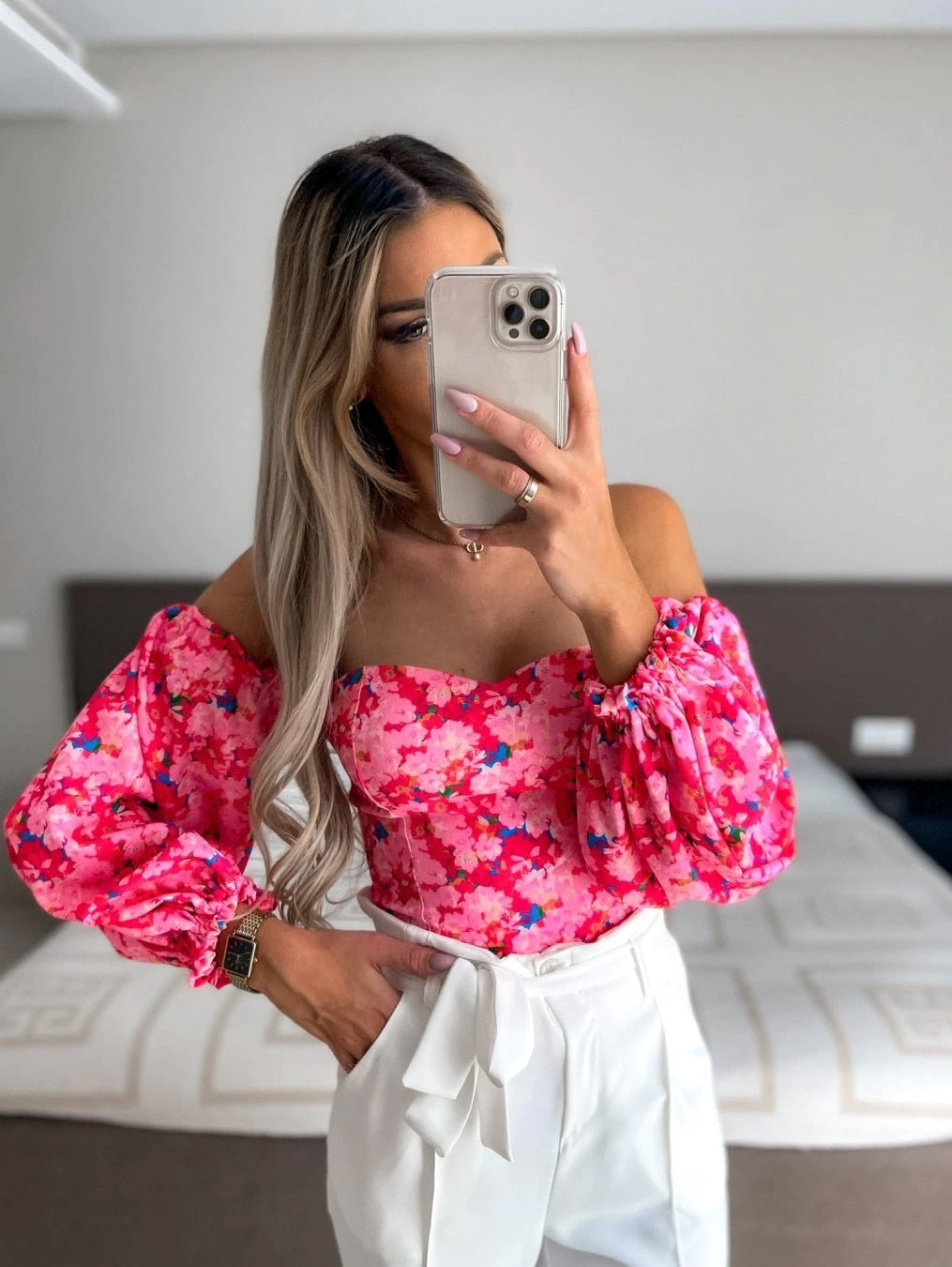 Off Shoulder Cami Floral