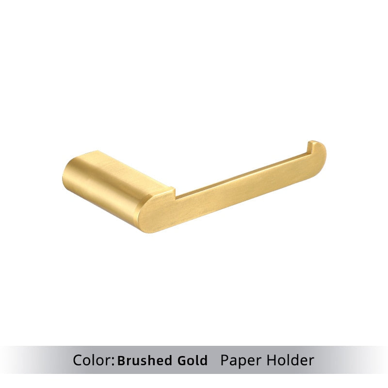 Golden Stainless Steel Towel Hooks & Bathroom Accessories Kit