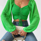 Casual Drawstring Crop Tops