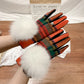 Cashmere Gloves with  Fur