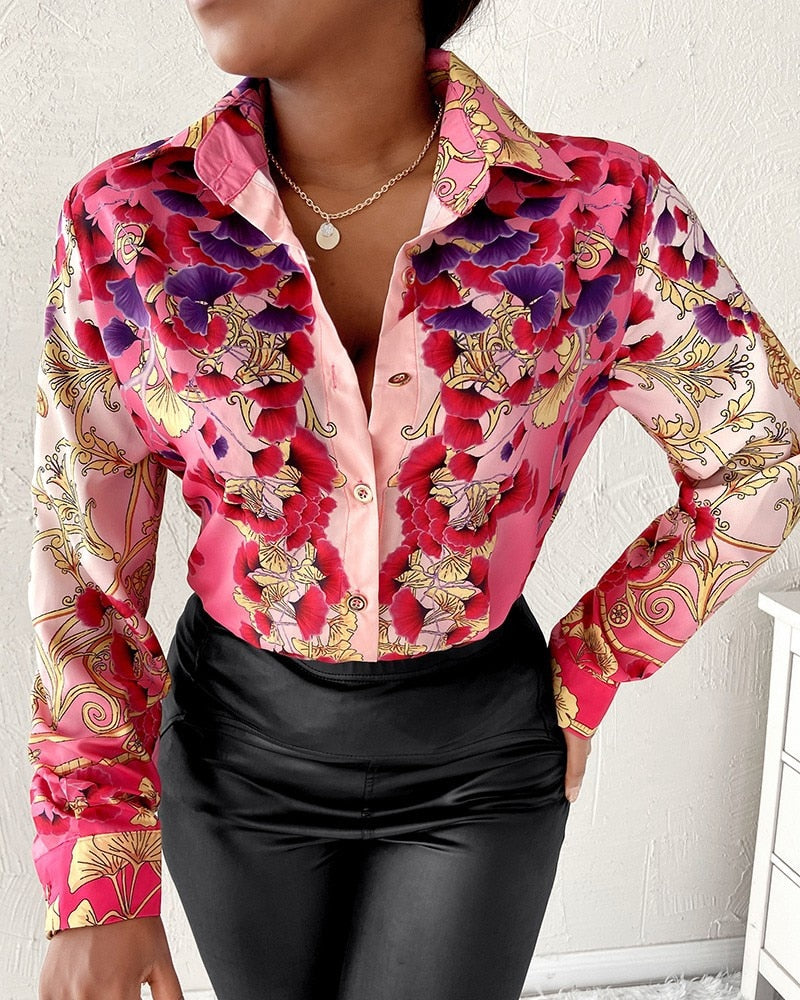 V-Neck Floral blouses