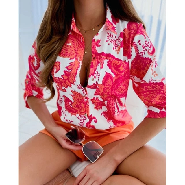 Fashion Elegant Women Long Sleeve Blouse