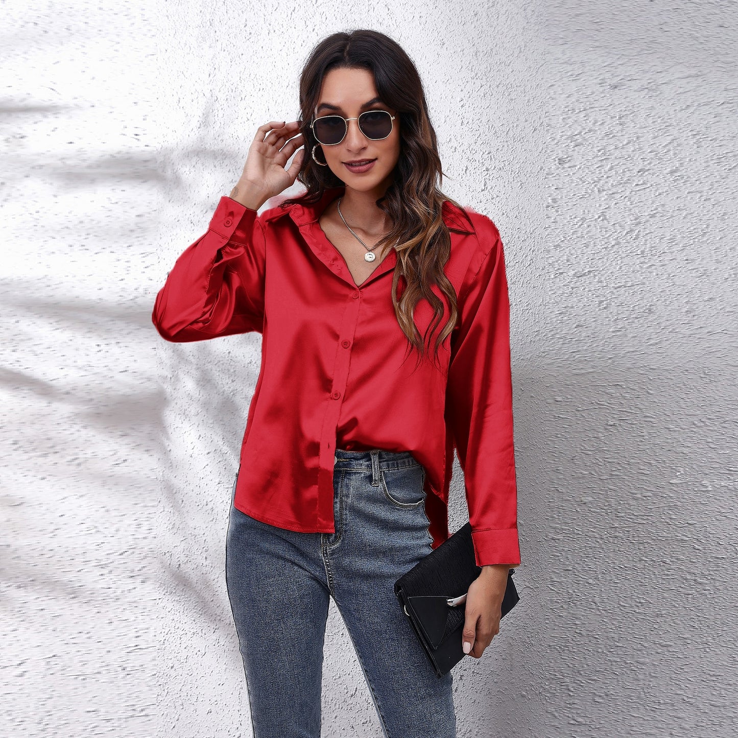 Elegant Woman silk Blouses