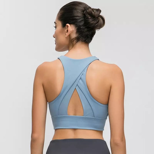 High-neck Push Up sport Bras