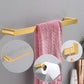 Golden Stainless Steel Towel Hooks & Bathroom Accessories Kit